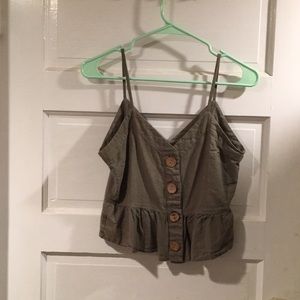 button up crop top